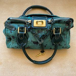 Chloe green bag in good condition , missing the lock